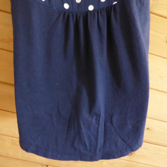 Porridge Anthropologie Navy Blue Elva Polka Dot V-neck Tunic Shirt Casual Top S - Picture 7 of 8